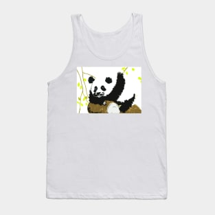 Sleeping panda with moustache Tank Top